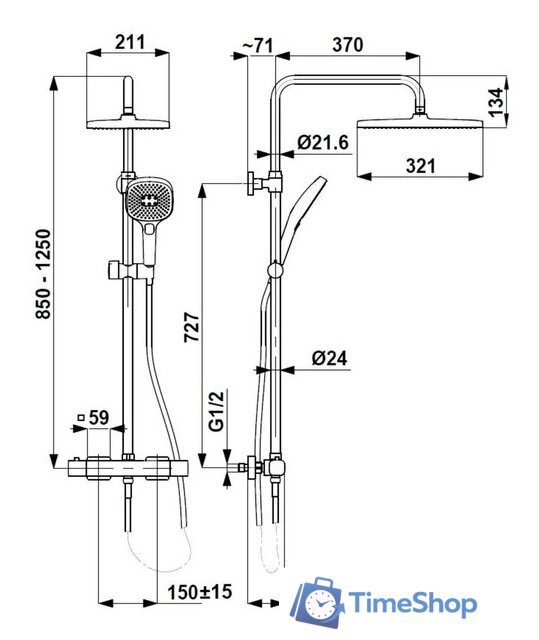 Душевая система  KFA Armatura Malaga 575691034 - Изображение №2 — Интернет-магазин Time-Shop