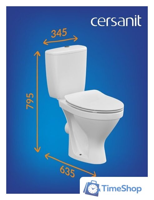 Унитаз напольный Cersanit Melar 031 3/6 DPL EO 64234 - Изображение №12 — Интернет-магазин Time-Shop