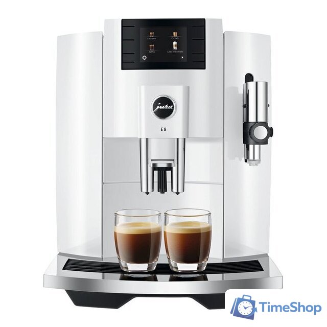 Кофемашина JURA E8 Piano White - Изображение №3 — Интернет-магазин Time-Shop