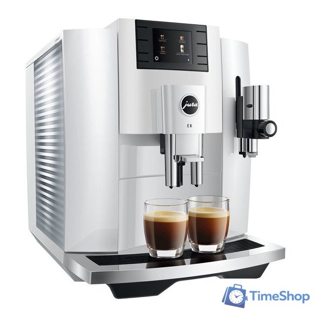Кофемашина JURA E8 Piano White - Изображение №2 — Интернет-магазин Time-Shop