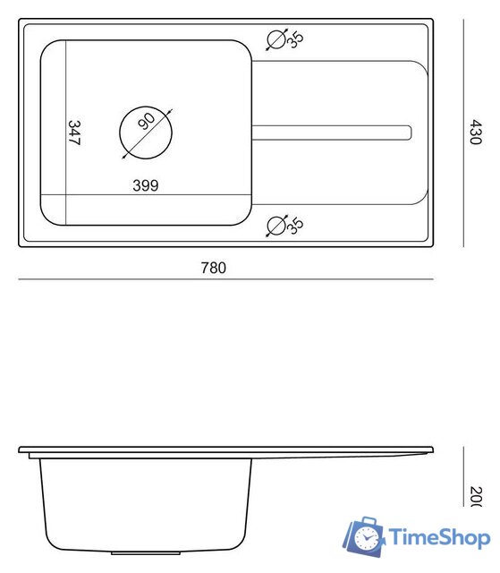 Кухонная мойка Quadron FUSR7843CZ - Изображение №3 — Интернет-магазин Time-Shop