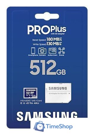 Карта памяти Samsung PRO Plus microSDXC 512GB MB-MD512SA/EU (с адаптером) - Изображение №8 — Интернет-магазин Time-Shop