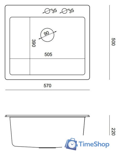Кухонная мойка Quadron HB8304U5-G1_P2O - Изображение №4 — Интернет-магазин Time-Shop