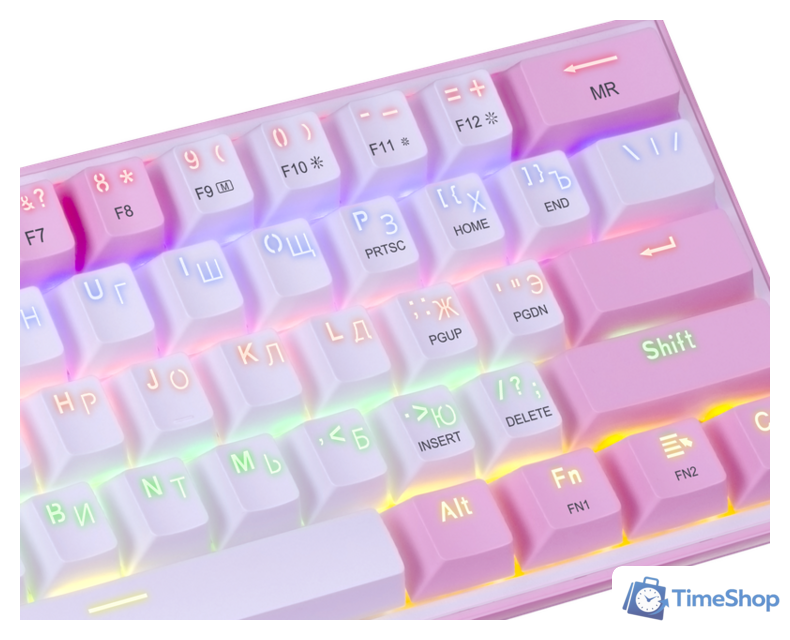 Клавиатура Redragon Fizz (розовый/белый) - Изображение №4 — Интернет-магазин Time-Shop