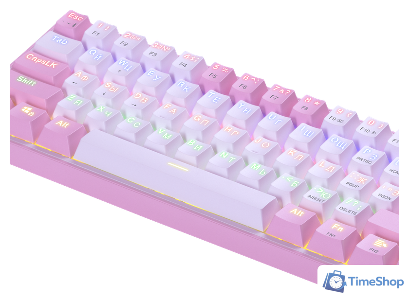 Клавиатура Redragon Fizz (розовый/белый) - Изображение №5 — Интернет-магазин Time-Shop