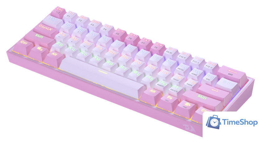 Клавиатура Redragon Fizz (розовый/белый) - Изображение №11 — Интернет-магазин Time-Shop