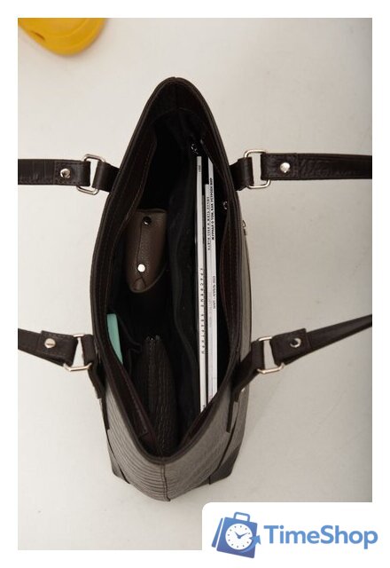 Женская сумка Souffle 273 2735003 (коричневый кайман эластичный) - Изображение №6 — Интернет-магазин Time-Shop