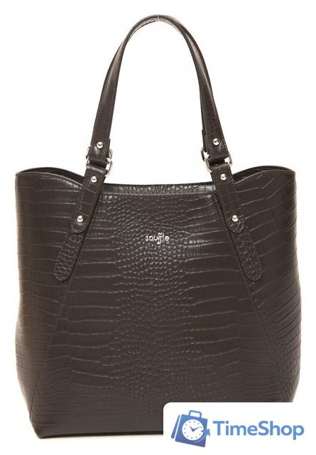 Женская сумка Souffle 273 2735003 (коричневый кайман эластичный) - Изображение №1 — Интернет-магазин Time-Shop