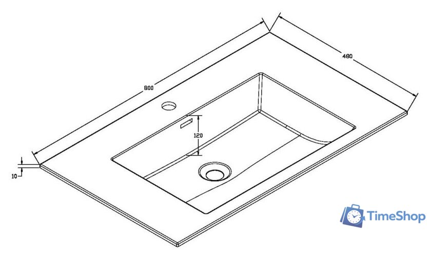 Умывальник Vincea VCB-13800B - Изображение №2 — Интернет-магазин Time-Shop