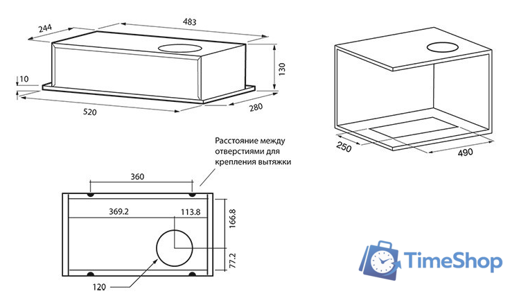 Кухонная вытяжка Krona Selina 600 PB (нержавеющая сталь) - Изображение №2 — Интернет-магазин Time-Shop