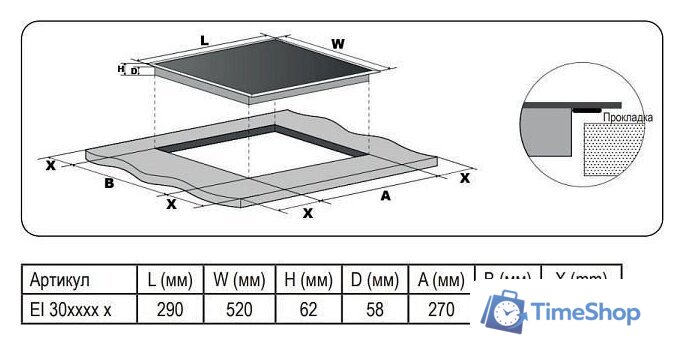 Варочная панель Evelux EI 3020 - Изображение №2 — Интернет-магазин Time-Shop