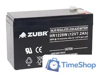 Аккумулятор для ИБП Zubr HR 1228 W (12 В/7.2 А·ч) - Изображение №1 — Интернет-магазин Time-Shop