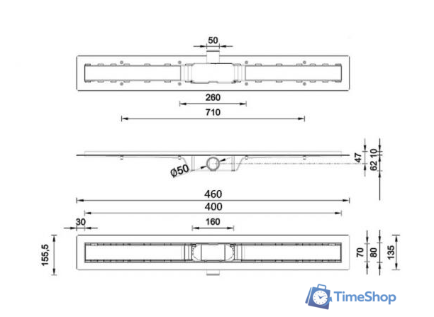 Трап/канал Styron STY-M-40 - Изображение №3 — Интернет-магазин Time-Shop
