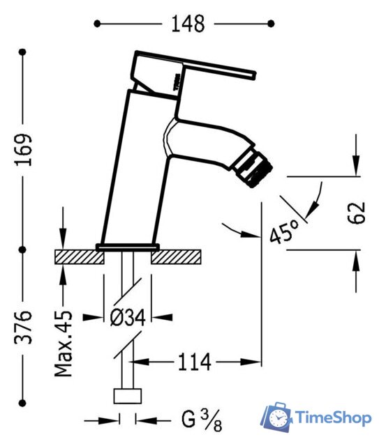 Смеситель Tres Lex 181920 - Изображение №2 — Интернет-магазин Time-Shop