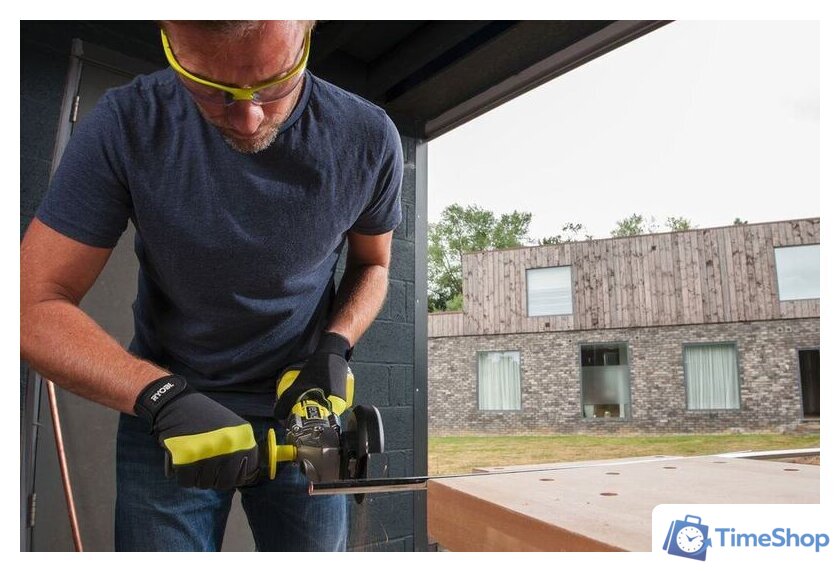 Угловая шлифмашина Ryobi R18AG7-140S (с 1-м АКБ) - Изображение №3 — Интернет-магазин Time-Shop