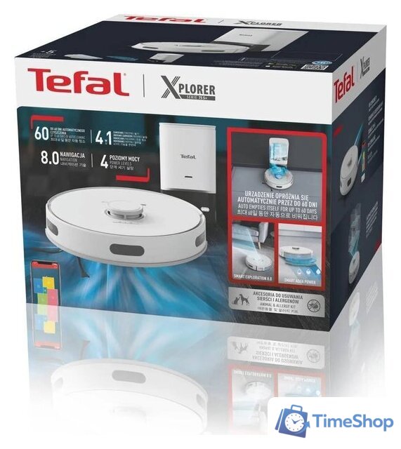 Робот-пылесос Tefal X-plorer Serie 75 S+ RG8597WH - Изображение №4 — Интернет-магазин Time-Shop