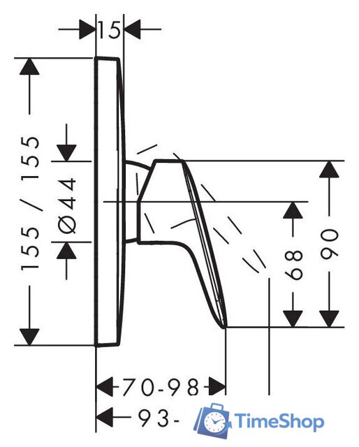 Смеситель без скрытого механизма Hansgrohe Logis [71605000] - Изображение №3 — Интернет-магазин Time-Shop