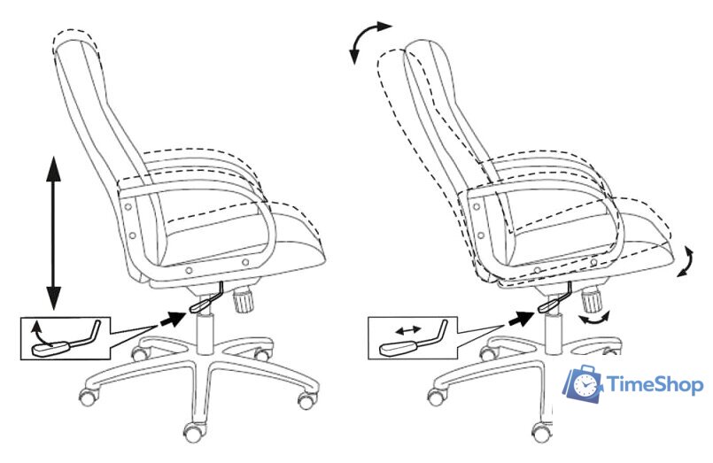 Офисное кресло Бюрократ T-898AXSN/3C1GR (серый) - Изображение №7 — Интернет-магазин Time-Shop