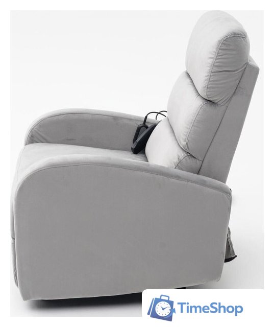 Массажное кресло Calviano 2165 (серый велюр) - Изображение №4 — Интернет-магазин Time-Shop