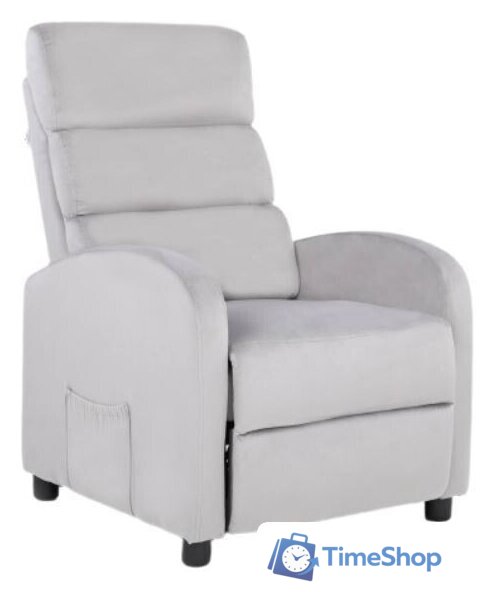 Массажное кресло Calviano 2165 (серый велюр) - Изображение №1 — Интернет-магазин Time-Shop