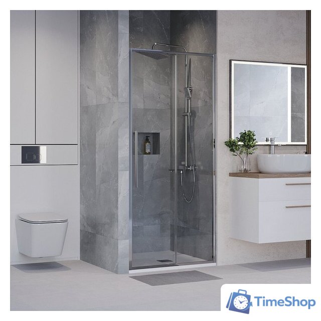 Душевая дверь Niagara NG-64-10A 100x195 (хром/прозрачное стекло) - Изображение №8 — Интернет-магазин Time-Shop