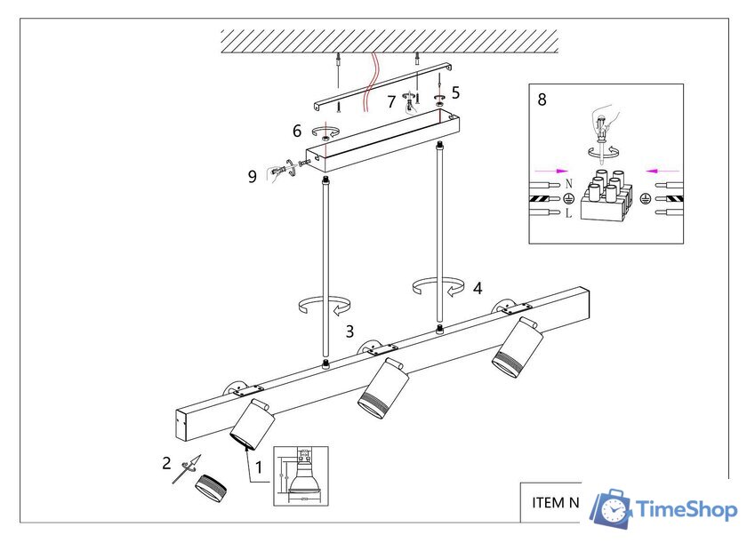 Подвесная люстра Favourite 4074-6P - Изображение №7 — Интернет-магазин Time-Shop