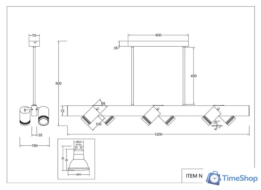 Подвесная люстра Favourite 4074-6P - Изображение №6 — Интернет-магазин Time-Shop