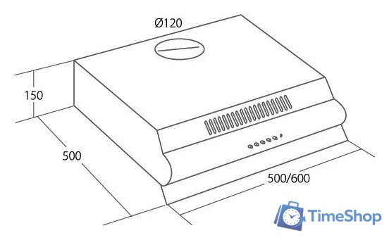 Кухонная вытяжка Akpo P3050 WK-7 (нержавеющая сталь) - Изображение №2 — Интернет-магазин Time-Shop