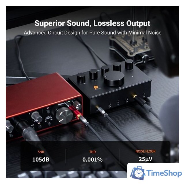 Настольный усилитель Fosi Audio PH05 - Изображение №5 — Интернет-магазин Time-Shop