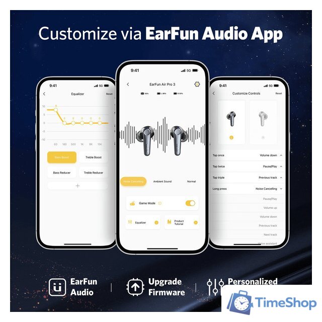 Наушники EarFun Air Pro 3 (черный) - Изображение №8 — Интернет-магазин Time-Shop