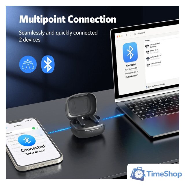 Наушники EarFun Air Pro 3 (черный) - Изображение №6 — Интернет-магазин Time-Shop