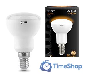 Светодиодная лампочка Gauss E14 6Вт 3000K [106001106] - Изображение №1 — Интернет-магазин Time-Shop