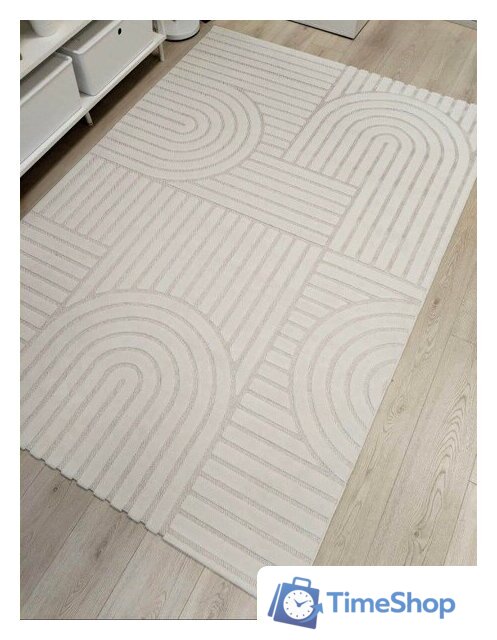 Ковер для жилой комнаты Radjab Carpet Сканди Сизаль Прямоугольник 10946A 12267RK (2.4x3.4, Krem/Krem) - Изображение №4 — Интернет-магазин Time-Shop