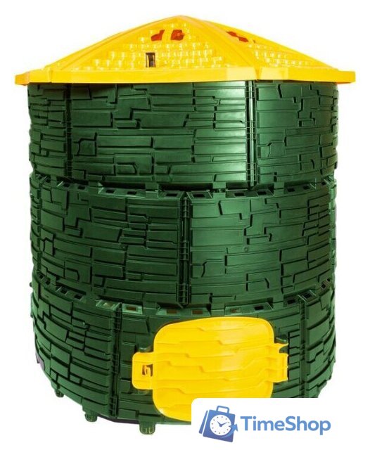Компостер ВПМ Усиленный 6199378 (1170 л, темно-зеленый/желтый) - Изображение №1 — Интернет-магазин Time-Shop