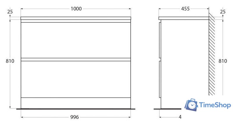  BelBagno Тумба под умывальник Albano-1000-2C-PIA-RR (дуб rustico) - Изображение №8 — Интернет-магазин Time-Shop