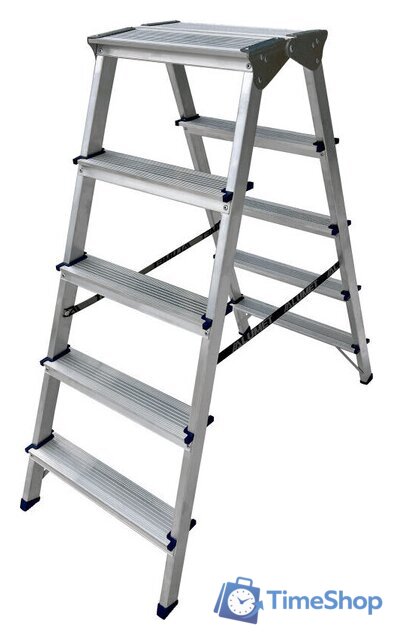 Лестница-стремянка Алюмет ADK 6205 (2x5 ступеней) - Изображение №1 — Интернет-магазин Time-Shop