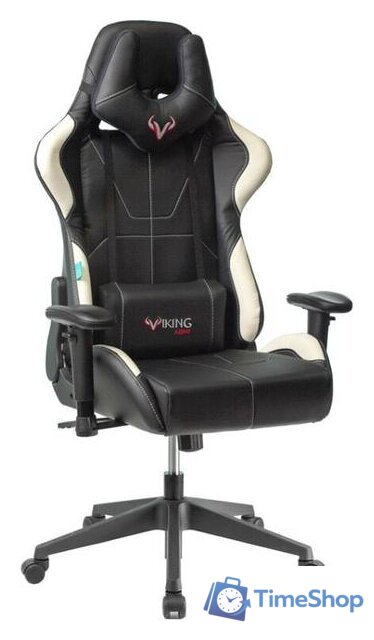 Игровое (геймерское) кресло Zombie Viking 5 Aero (черный/белый) - Изображение №1 — Интернет-магазин Time-Shop