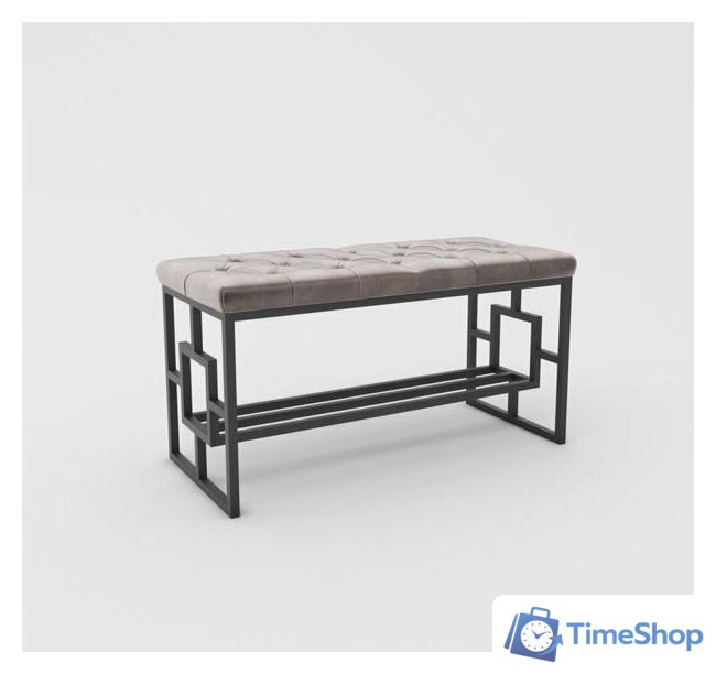 Банкетка Hype Mebel Квадро Люкс (черный/серый) - Изображение №1 — Интернет-магазин Time-Shop