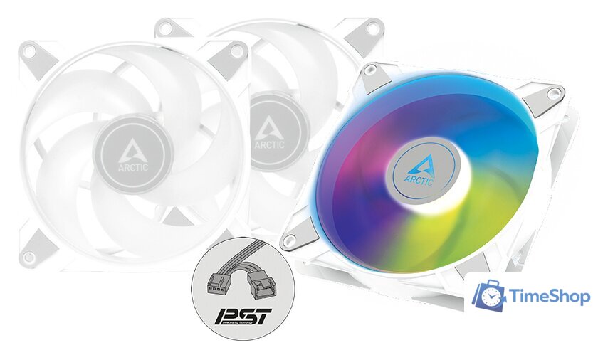 Комплект вентиляторов для корпуса Arctic P12 PWM PST A-RGB 0dB 3 PCS Value Pack ACFAN00258A - Изображение №1 — Интернет-магазин Time-Shop