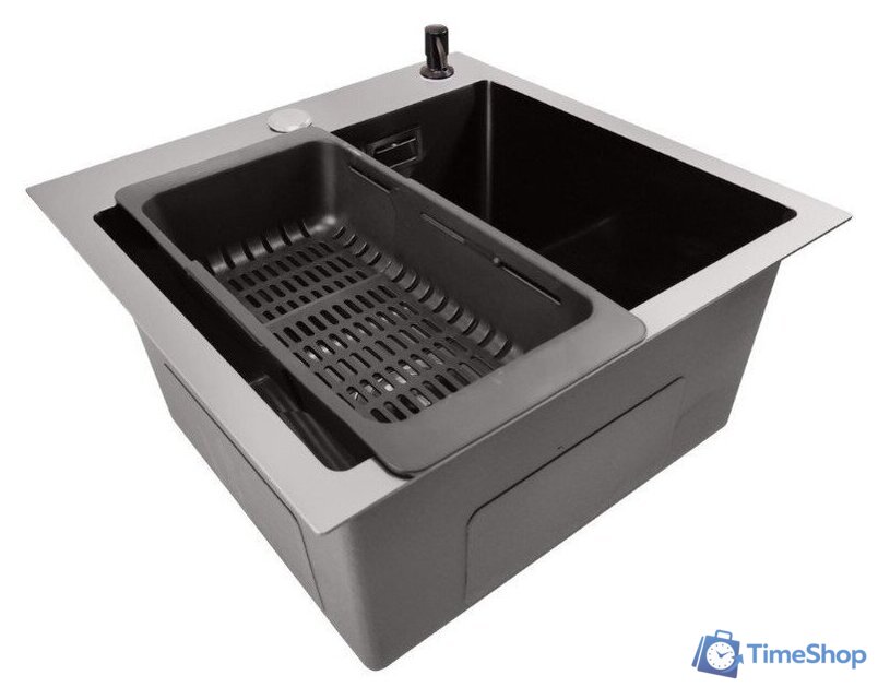 Кухонная мойка Stellar E4444NB (нано черный) - Изображение №4 — Интернет-магазин Time-Shop