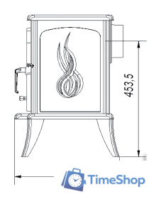 Свободностоящая печь-камин Kratki Koza K7 - Изображение №5 — Интернет-магазин Time-Shop