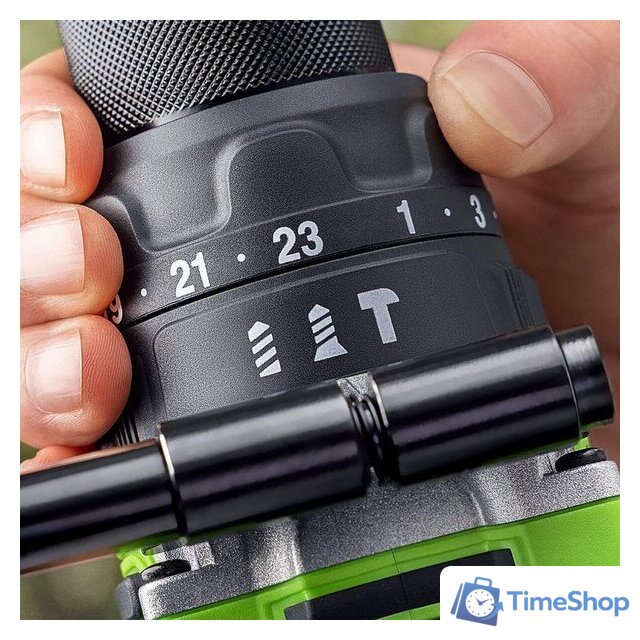 Ударная дрель-шуруповерт Greenworks GD24DD140 3707607CUB (с 1-им АКБ) - Изображение №7 — Интернет-магазин Time-Shop