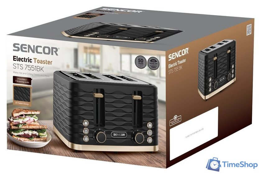 Тостер Sencor STS 7551BK - Изображение №10 — Интернет-магазин Time-Shop