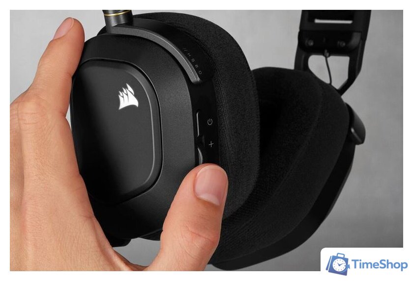 Наушники Corsair HS80 RGB Wireless (черный) - Изображение №10 — Интернет-магазин Time-Shop