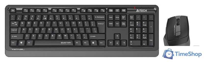 Офисный набор A4Tech Fstyler FGS1035Q (черный/серый) - Изображение №2 — Интернет-магазин Time-Shop