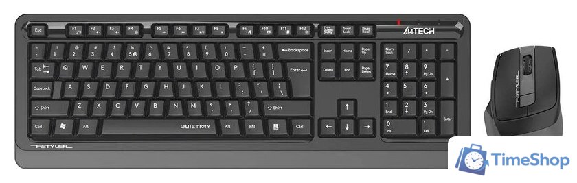 Офисный набор A4Tech Fstyler FGS1035Q (черный/серый) - Изображение №1 — Интернет-магазин Time-Shop