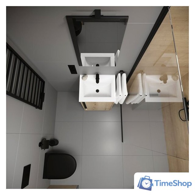  Lauter Тумба под умывальник Nika 49 (дуб эвок/черный) - Изображение №5 — Интернет-магазин Time-Shop