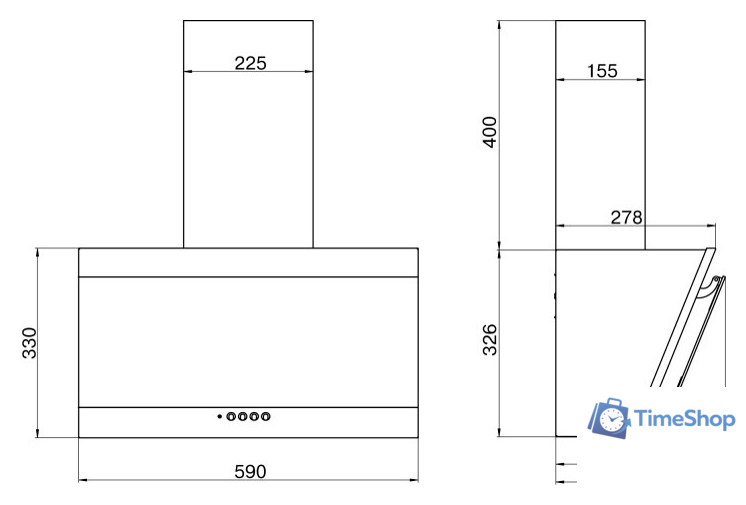 Кухонная вытяжка Elikor Титан 60П-430-К3Д (белый/белый) - Изображение №2 — Интернет-магазин Time-Shop