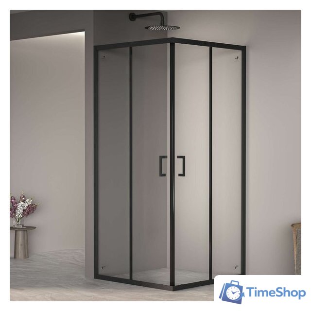 Душевой уголок RGW PA-030B 3508103088-14 80x80 (черный/прозрачное стекло) - Изображение №1 — Интернет-магазин Time-Shop