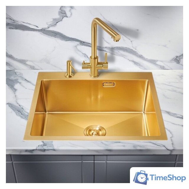 Кухонная мойка Milacio Denia 59 Steel MC.77498 (золотой) - Изображение №3 — Интернет-магазин Time-Shop
